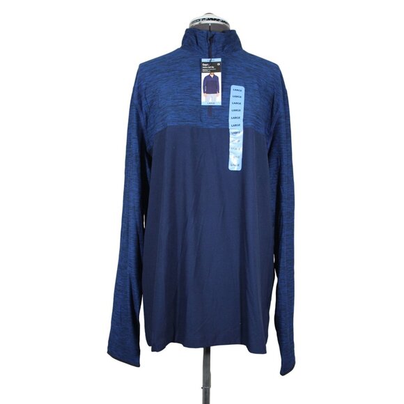 GapFit men's half zip mock neck stretch knit performance long sleeve pullover L - Picture 1 of 10